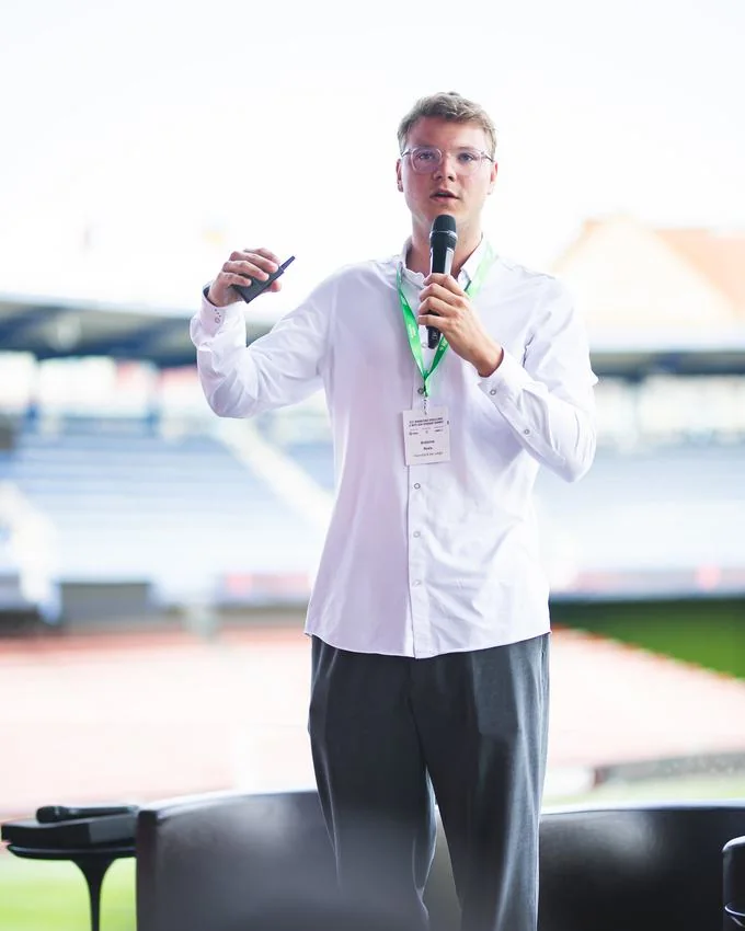 Antoine Roex, speaking at the Next-Gen Stadium Summit.